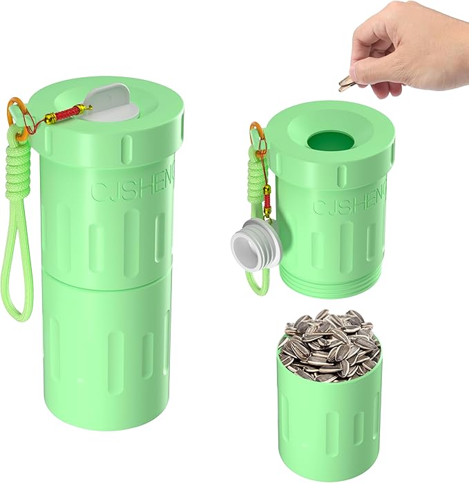 Portable Sunflower Seed Cup - Car Snack Organizer, spill resistant pistachios and nuts, easy to clean, two compartments, perfect for driving, traveling, watching movies, and giving gifts