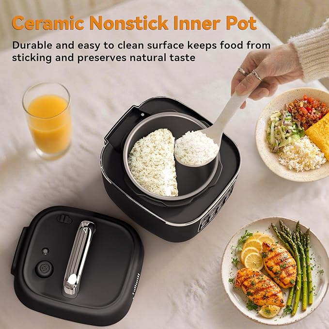 Fullwill Electric Pressure Cooker Lite, Slow Cooker, Rice, Saut챕, Warmer, Olla de Presion Nonstick Pot 3 Quarts