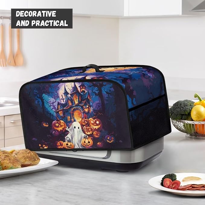Halloween Decor Oval Crock Pot Cover Slow Cooker Dust Cover Compatible with Crock Pot 6-8 qt Oval Crokpot Cover Dust Cover, Appliance Covers