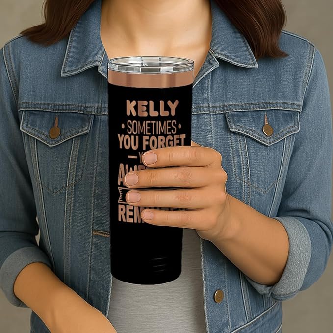 Personalized Inspirational Tumbler, Inspirational Gifts for Men Dad Father Wife Sister Women, Custom Birthday For Him Her, Customized You?셱e Awesome Tumbler, Teacher Coworker Gift 22oz Black Copper