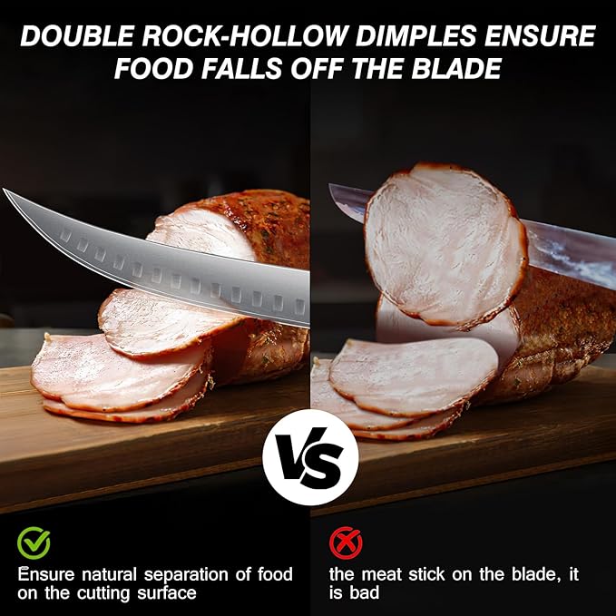 Carving Knifeï¼?1.6 Inch Brisket Slicing Knife, Japanese High Carbon Steel Butcher Knives with VG10 Steel Core & G10 Handle, Full Tang Ultra Sharp Meat Cleaver for BBQ, Turkey, Roast, Brisket