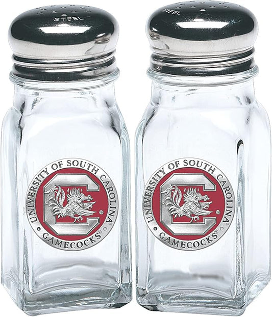 Heritage Pewter South Carolina Salt and Pepper Shaker Set of 2 Bottles | Expertly Crafted Pewter Glass