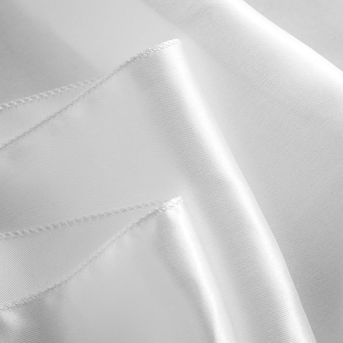 Juvale White Table Runner - 108.2 x 11.8 in, 10-Pack Satin Polyester - Reusable Scratch & Spill Resistant Bulk White Runners for Rectangular & Round Tables