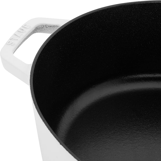 STAUB Cast Iron 6.25-qt Wide Oval Dutch Oven, Pure White