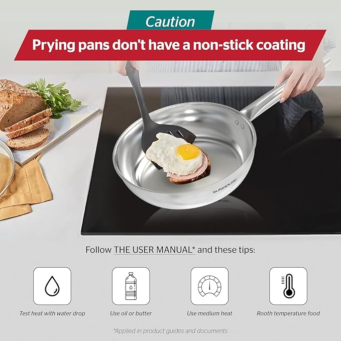 Sunhouse Pan for Cooking (FRY PAN (Basic), 8 inch)