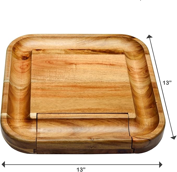 Picnic at Ascot Bamboo Cutting Board for Cheese & Charcuterie with Ceramic Dish, Knife Set & Cheese Markers - Designed & Quality Checked in The USA