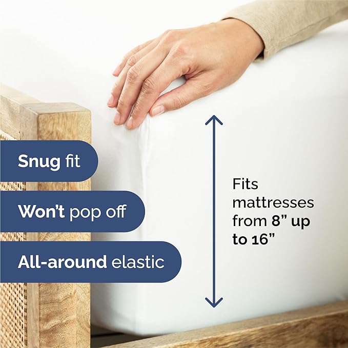 King 6 Piece Sheet Set - Cooling & Breathable Bed Sheets - Hotel Luxury Bed Sheets for Women, Men, Kids & Teens - Comfy Bedding with Deep Pockets & Easy Fit - Soft and Wrinkle Free - King White Sheets