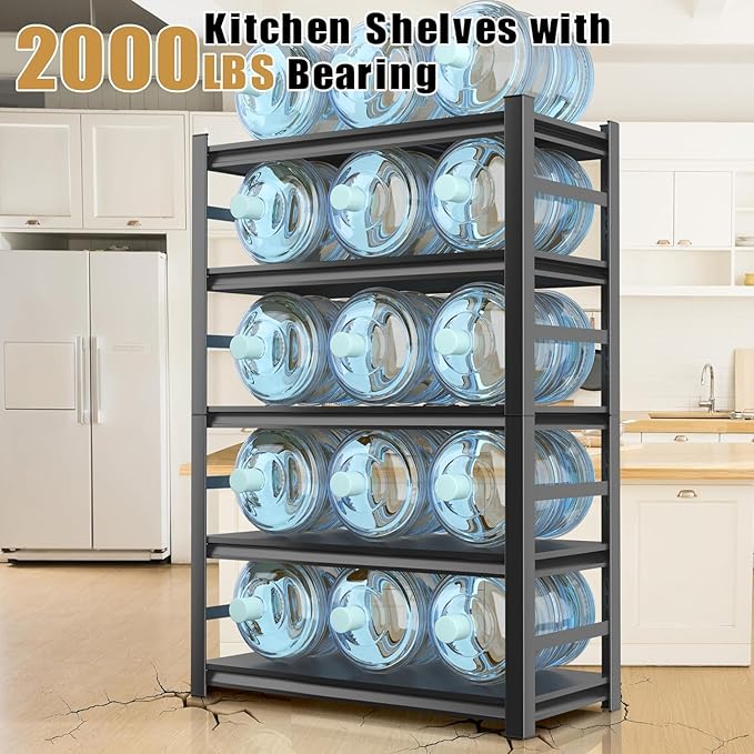 Industrial Heavy Duty Kitchen Shelving - Load Capacity 2000LB, 72.05 ?쏻 x 35.43 ?쒭 x 13.78 "H, Adjustable Rust Resistant Shelves for Warehouses, Garages, Kitchens and Commercial Use