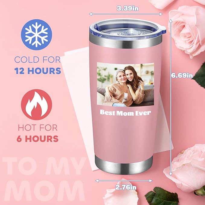 COMOOO Personalized 20oz Stainless Steel Tumbler with Lid, Insulated Tumbler Custom Gift with Text, Photo, Logo for Men, Women, Friends竊똍avy, 96 Pack
