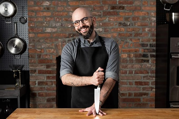 Babish 8-Inch Chef Knife ??High-Carbon German 1.4116 Steel Kitchen Knife ??Professional Cutlery for Precise Slicing and Chopping