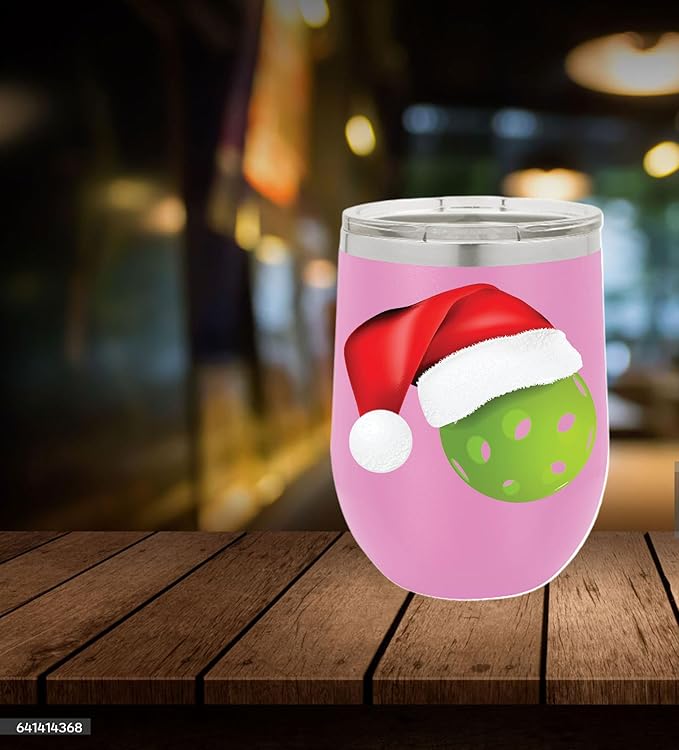 Pickleball Wine Tumbler, Pickleball Gift, 12oz Stainless Steel Wine Tumbler, Gifts For Him, For Her, For Boys, For Girls, Birthday, Christmas Gift idea (Light Purple)