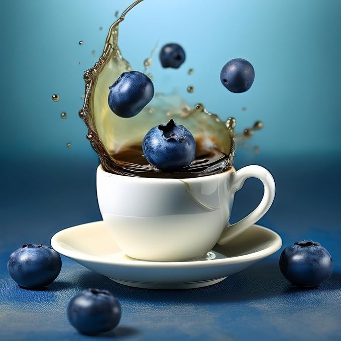 Fresh Roasted Coffee, Blueberry Crisp Flavored Coffee, 5 lb (80 oz), Medium Roast, Kosher, Ground