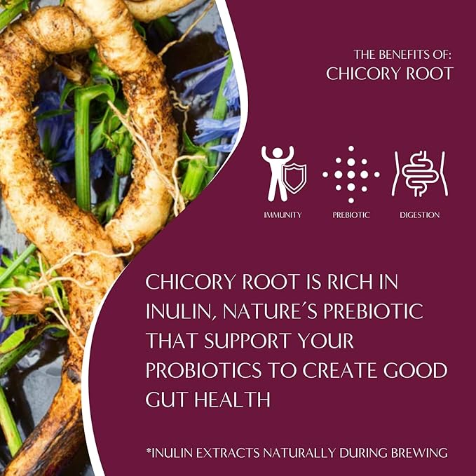 Teeccino Mocha Chicory Coffee Alternative, 1.1 Pound - Ground Herbal Coffee That?™s Prebiotic, Caffeine-Free & Acid Free, Medium Roast
