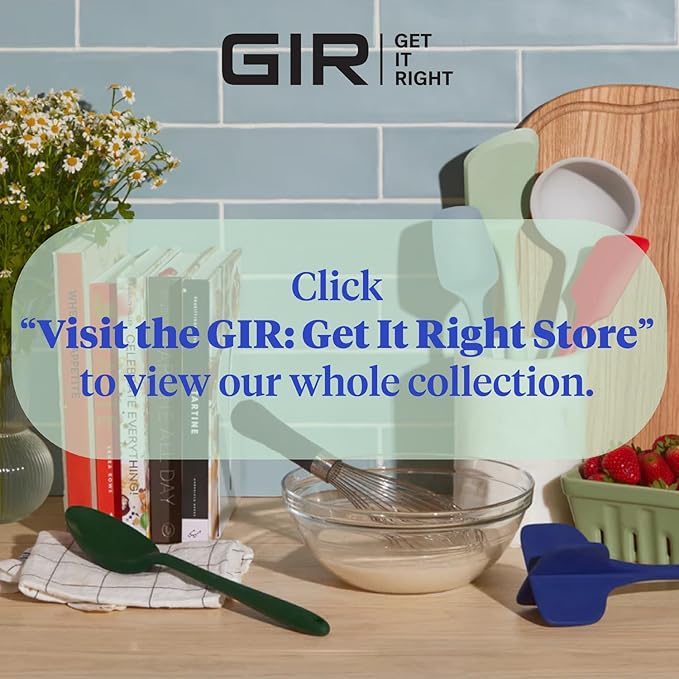 GIR: Get It Right Silicone Slotted Spoon - 13.5" Black Unibody - Perforated Strainer & Skimmer - Heat Resistant to 425째F - Dishwasher-Friendly - Easy-Clean Cooking Spoons for Nonstick Cookware