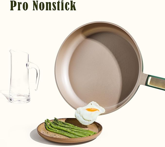 CAROTE Pots and Pans Set Non stick, Cookware Set, 16pcs NonStick Kitchen Set Induction Cookware Non-Toxic & PFOA&PFOS-Free, Dishwasher, Green