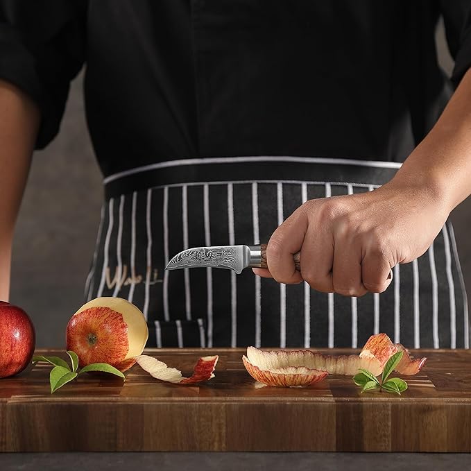 Wakoli EDIB Pro Damascus Peeling Knife ??Japanese Style Kitchen Knife | 2.4-Inch Genuine Damascus Steel Blade with VG10 Core | Ergonomic Pakkawood Handle | Professional Chef Knife in Gift Box