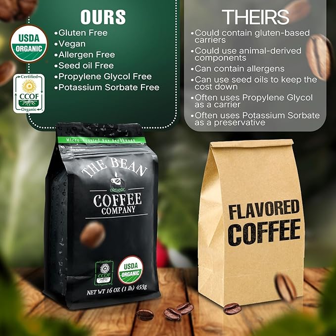 The Bean Organic Coffee Company Irish Cream, Medium Roast, Ground Coffee, 5-Pound Bag, Caf챕 molido tostado org찼nico