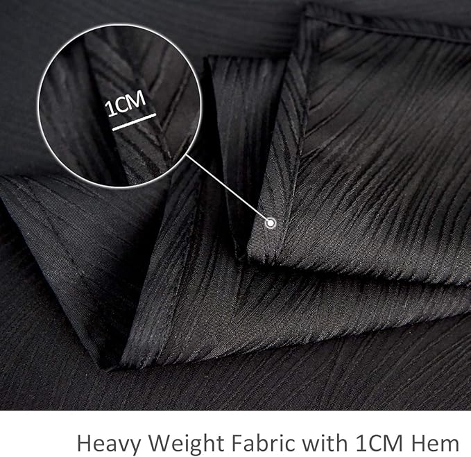 maxmill Jacquard Tablecloth Swirl Design Water Resistance Antiwrinkle Heavy Weight Soft Table Cloth for Buffet Banquet Parties Event Holiday Dinner Square 52 x 52 Inch Black