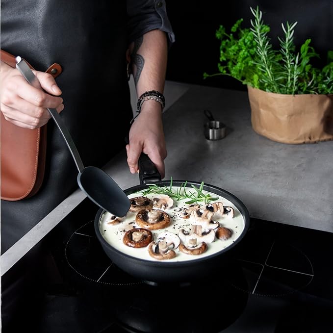 AMT Gastroguss The World쨈S [.] Saute pan for Induction, Diameter 24 cmh Height 6 cm, die-cast Aluminium, Lotan짰 Non-Stick Coating for Fat-Free-Frying, AMZN-I-624-US