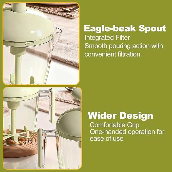 Manual Egg Beater, Manual Hand Mixer with Filter Cup, Multifunctional Press Rotate Mixing Tool with Strainer for Kitchen Baking Cooking