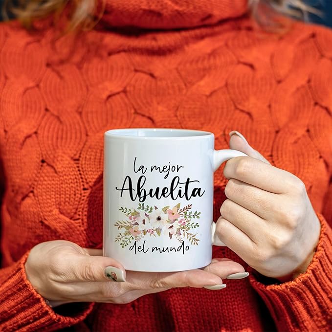 Gifts For Grandma, Abuelita Gifts In Spanish, Best Grandma Mug, World?셲 Best Grandma Coffee Mug Ceramic, Grandma gifts from Grandchild, Christmas Birthday Mothers Day Mug Cup Tea Cup 11oz