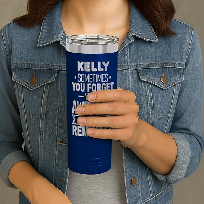 Personalized Inspirational Tumbler, Inspirational Gifts for Men Dad Father Wife Sister Women, Custom Birthday For Him Her, Customized You?셱e Awesome Tumbler, Teacher Coworker Gifts 22oz Navy Blue