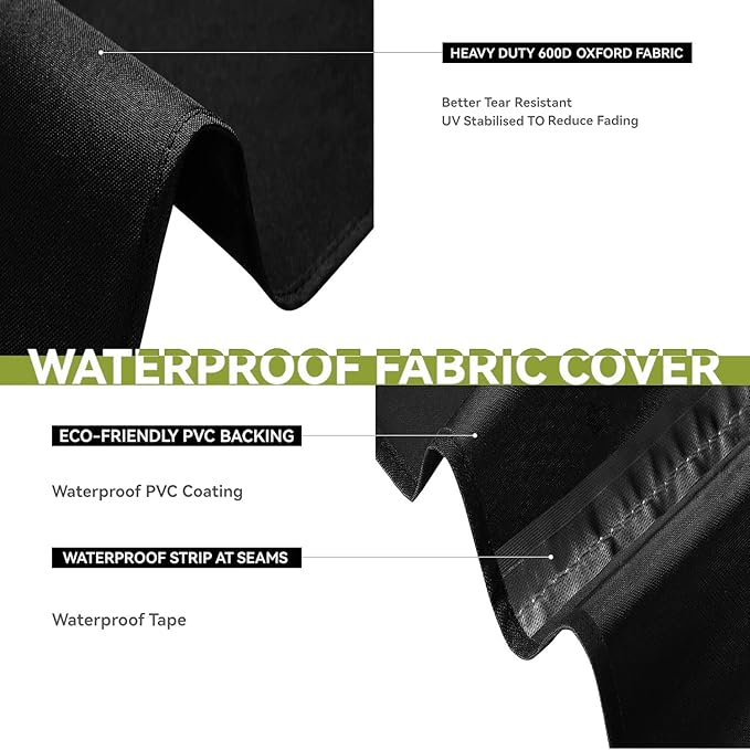 Pizza Oven Cover for Big Horn Outdoors Gas Pizza Oven,600D Heavy Duty Waterproof Cover,Black