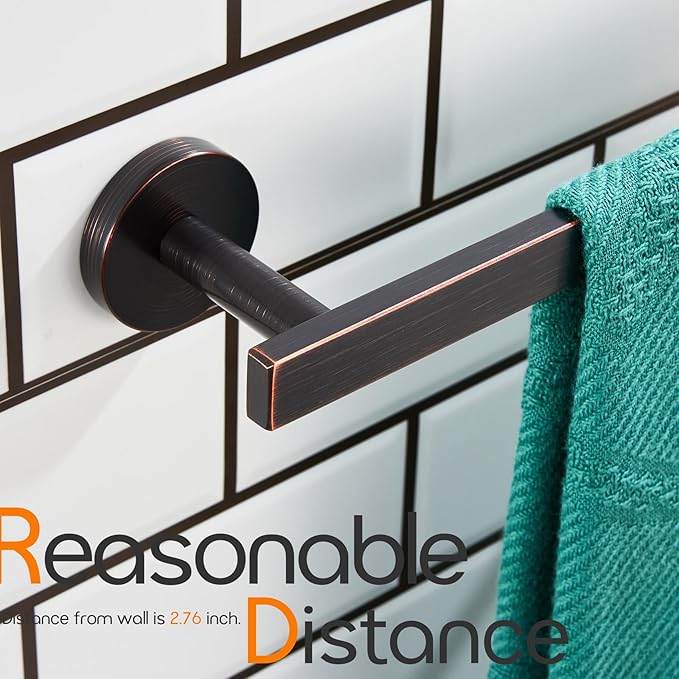32 Inch Bathroom Towel Bar Bath Towel Rack Kitchen Towel Holder Long Towel Rails Wall Mounted SUS304 Stainless Steel Oil Rubbed Bronze AN4001ORB-L32