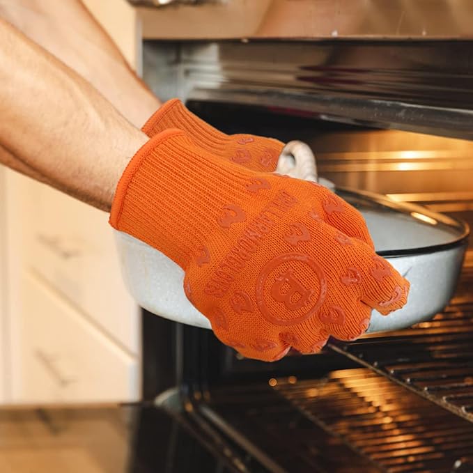 Grill Armor Oven Gloves ??932째F Heat, Fire & Cut Resistant Mitts for BBQ, Grill, Cooking, Grilling, Baking, Smoker & Fire Pit