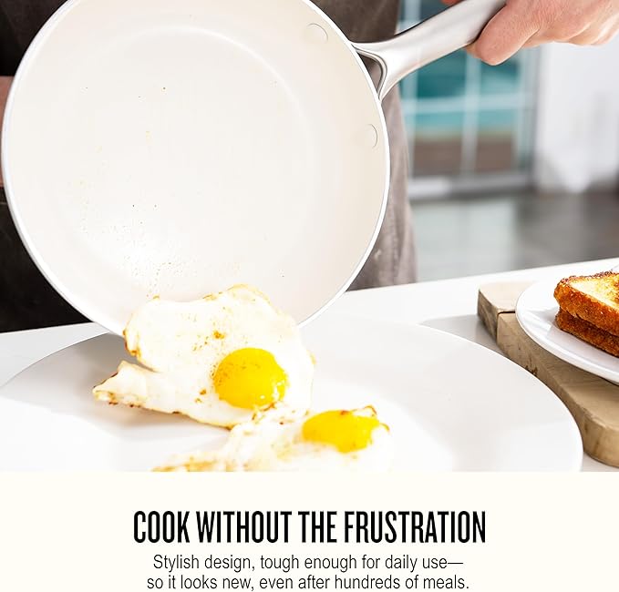 Alva Mobi 8?멠iece Ceramic Nonstick Cookware Set ??Made without PFAS/PFOA/PTFE, Induction & Oven Safe, Easy?멌lean Pots & Pans with Lids, Recycled Aluminum + Stainless Handles