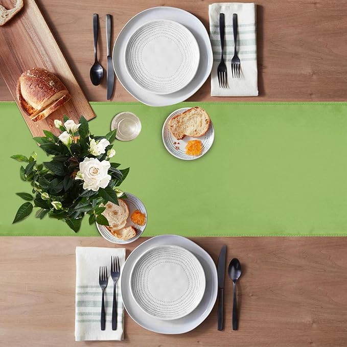 JEVIX 5 Pack Table Runner 12 X 108 Inch Silk Table Runner for Party,Wedding, Birthday, Banquets,Decoration