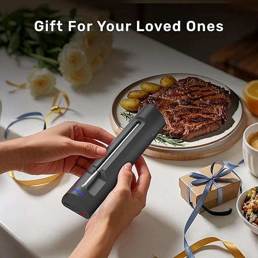 Meatmeet S Pro Wireless Meat Thermometer, Bluetooth Thermometer, Smart Digital Wireless Meat Thermometer with App Control, IP69 Waterproof, Digital Cooking Thermometer for BBQ, Oven, Grill, Smoker