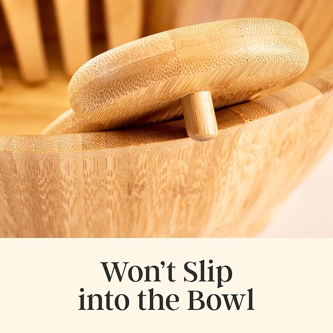 Totally Bamboo Salad Hands ??Bamboo Salad Serving Utensils for Serving & Tossing