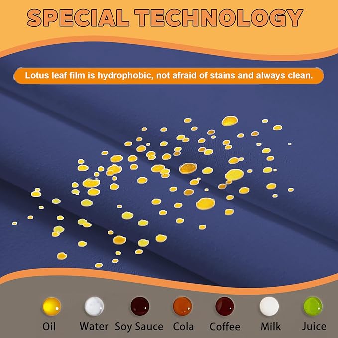 TWINPRET Rectangle Tablecloth 60 x 84 Inch, Navy Blue Waterproof Washable Polyester Table Cloth - Stain & Oil Resistant Rectangular Table Cover for Banquet & Party (Fits 4 Foot Tables) [2 Pack]
