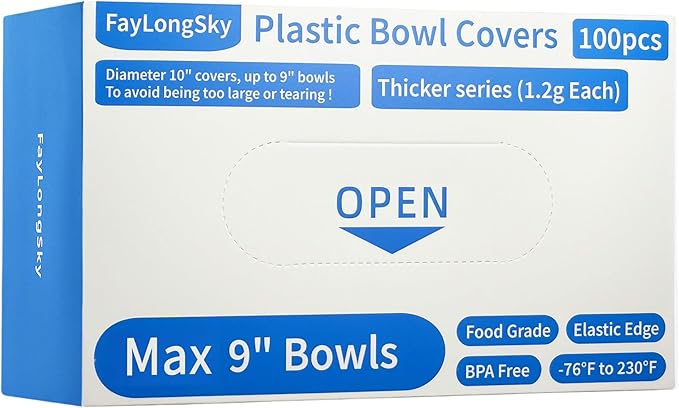 100 Bowl Covers Bread Proofing Plastic Wrap for Food Shower Caps for Sourdough Bread Baking Rising Elastic Reusable Banneton covers Outdoor Fresh Keeping Bags BPA Free Food Grade