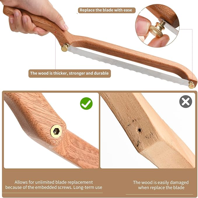 Uprichya Bread Knife for Homemade Bread - Sourdough Knife Slicer, Left-Handed