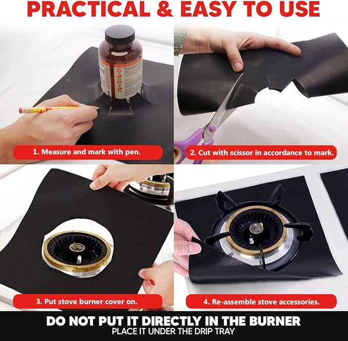 Teflon Liner Roll for Ovens, Stovetops & Grills (75??x 17?? - Custom Cut to Size & Shape Needed - Versatile Non-Stick Teflon Mat, Can Use As Oven Liner, Grill Mat, Stovetop Cover, Baking Sheet, etc.