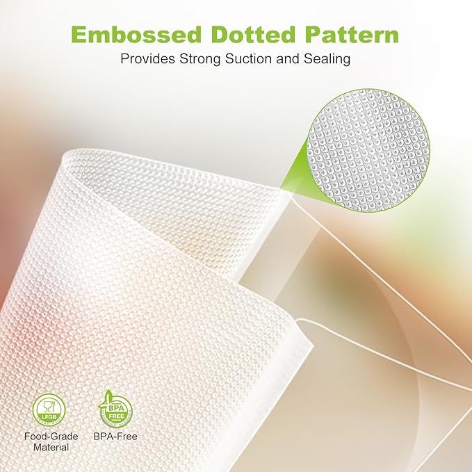 [2025 New] Bonsenkitchen 11??x 150??Vacuum Sealer Bags Rolls with Cutter for Food Storage, Commercial Grade, BPA Free, Great for Meal Prep and Sous Vide Cooking