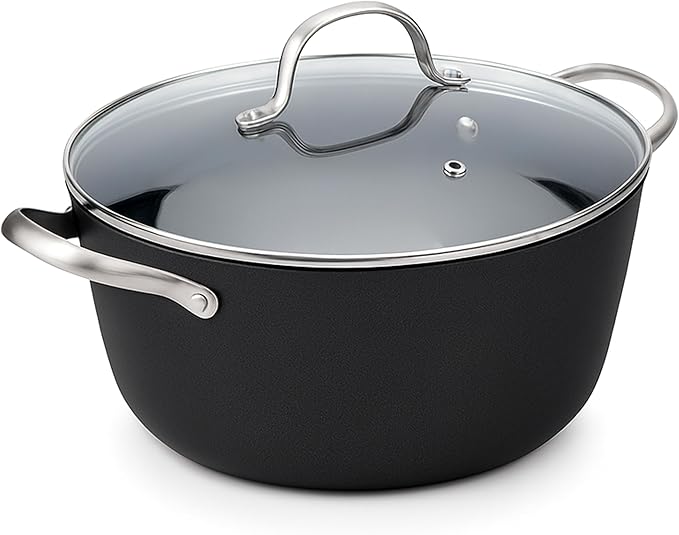 Cuisiland 7QT/11.5'' Honeycomb Cast Iron Casserole with Lid ??Non-Stick Dutch Oven Pot, Stainless Steel Handles, Oven Safe, Classic Cast Iron Heat Retention