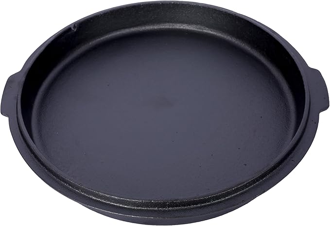 Cast Iron Camping Dutch Oven with Lid Lifter and Rack, 2-In-1 Pre-Seasoned Skillet Lid Cooking Pan with Pull Ring, Use on the Stove, on the Grill, Campfire & Stovetop Safe, 4.5 Quart/6 Quart/8 Quart/12 Quart (6 QT)