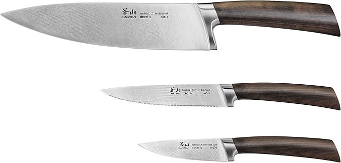 Cangshan A Series 61901 Swedish Steel Forged 3-Piece Starter Knife Set