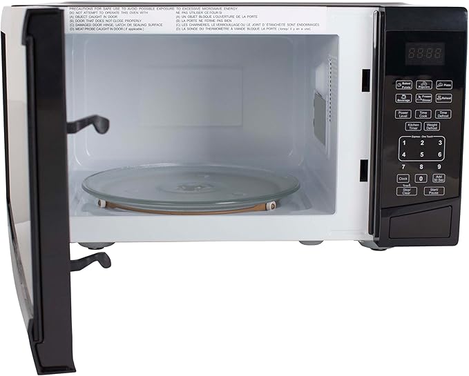Avanti Microwave Oven 900-Watts Compact with 10 Power Levels and 6 Pre-Set Cooking Settings, Speed Defrost, Electronic Control Panel and Glass Turntable, 0.9 Cu.Ft., Black