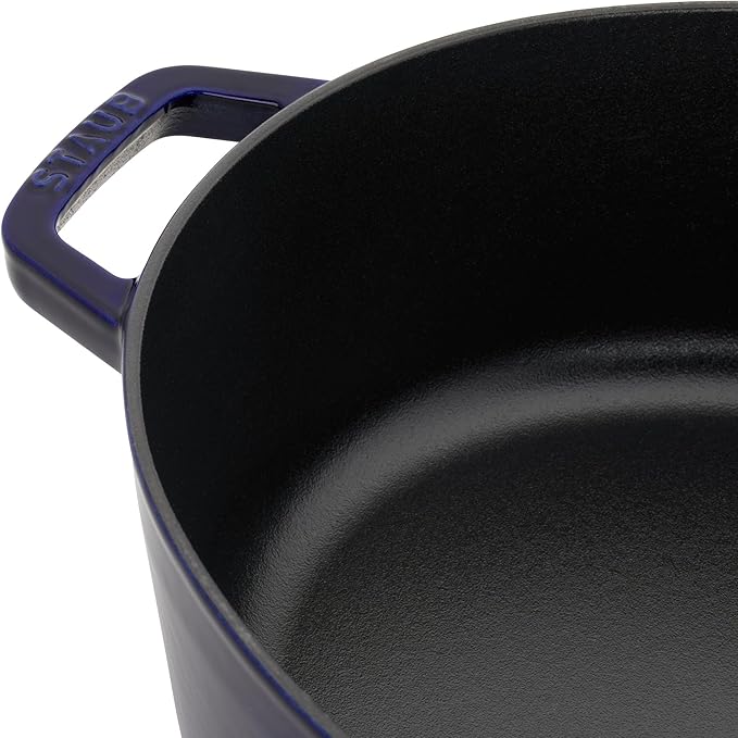 Staub Cast Iron 6.25-qt Shallow Oval Dutch Oven - Dark Blue
