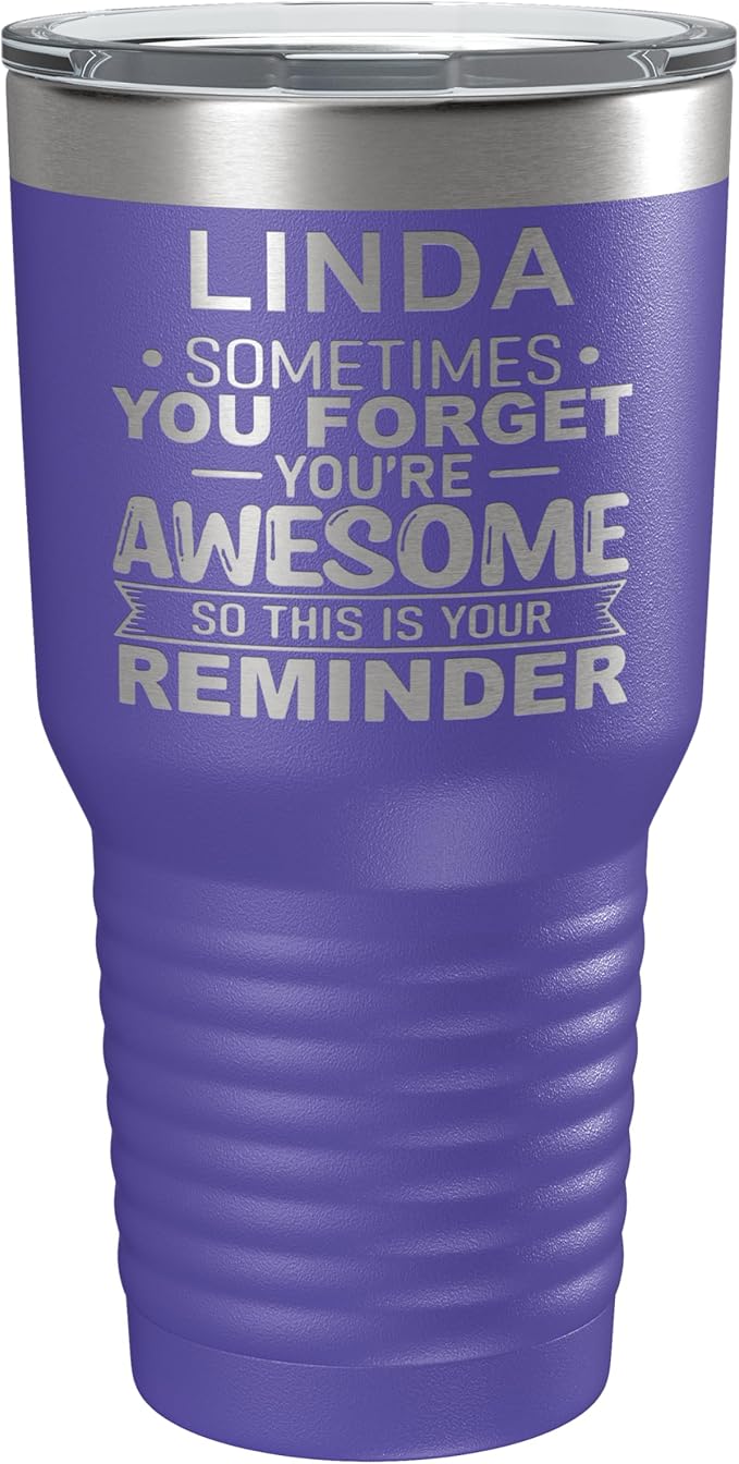 Personalized Inspirational Tumbler, Inspirational Gifts for Men Dad Father Wife Sister Women, Custom Birthday For Him Her, Customized You?셱e Awesome Tumbler, Teacher Coworker Gifts 30oz Purple