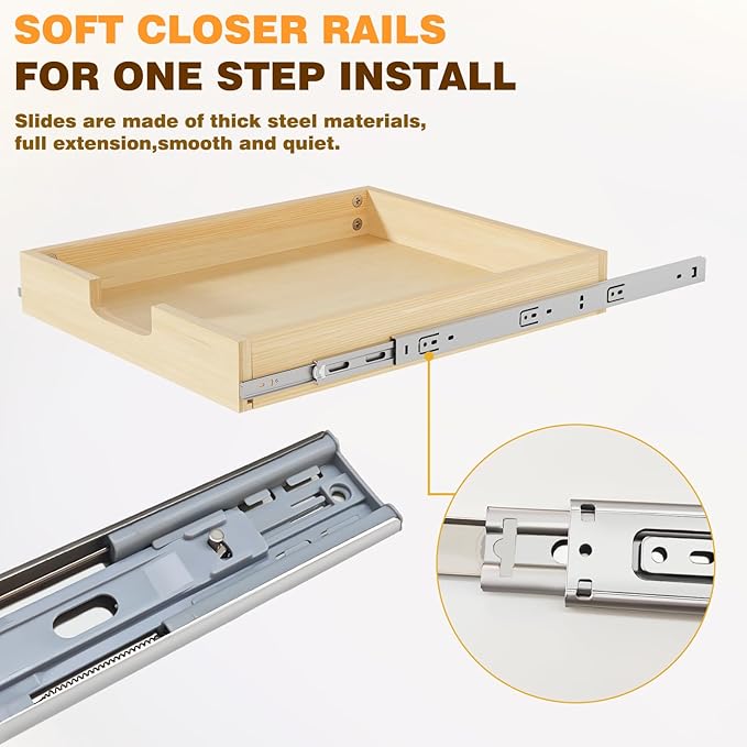 Pullout Cabinet Organizer, 32''W횞21''D횞3''H Slide Out Shelves for Kitchen Cabinets, Pull out Drawers for Kitchen Cabinets, Pantry, Bathroom, & Storage Organization