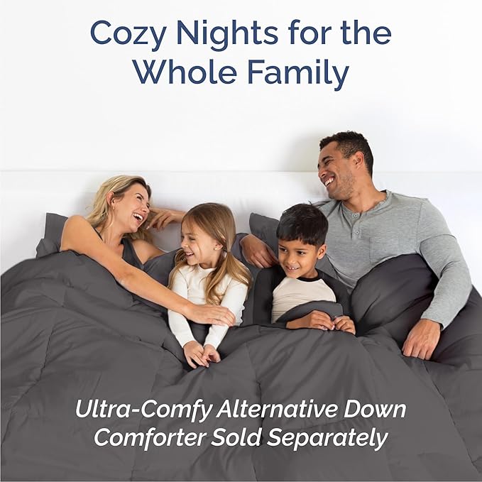 Cal King 6 Piece Sheet Set - Cooling & Breathable Bed Sheets - Hotel Luxury Bed Sheets for Women, Men, Kids & Teens - Deep Pocket Bedding w/Easy Fit - Soft & Wrinkle Free - Cal King Dark Grey Sheets