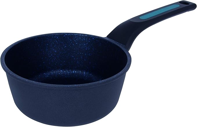 Arcos Non-stick Saucepan 16 cm, Cast Aluminium, Suitable for All Kitchens, Ergonomic Handle, Energy Saving, Dishwasher, Black/Blue, Thera Series