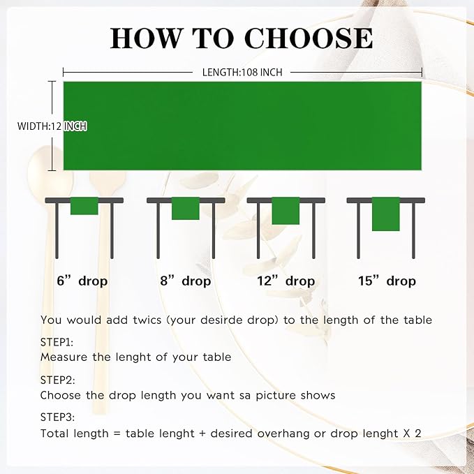Yblut 10 Pack Satin Table Runner 12 x 108 Inch Long Emerald Silk Table Runner for Wedding Party Banquet Birthday Decoration