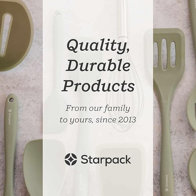 Starpack 'Winning Serve' XL Premium Silicone Serving Spoon (13.5") - Large Silicone Spoon for Cooking High Heat Resistant to 600째F - LFGB Grade Nonstick Mixing Spoons - Large Rubber Serving Spoons