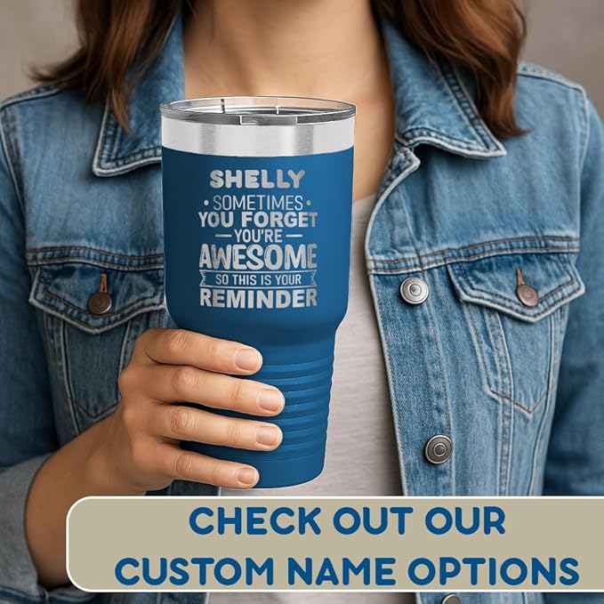 Spotted Dog Company Inspirational Tumbler, Inspirational Gifts for Men Dad Father Wife Sister Women, Birthday For Him Her, You?셱e Awesome Tumbler, Teacher Coworker Gifts 30oz Royal Blue
